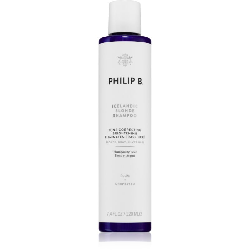 Philip B Icelandic Blonde Shampoo aufhe się i spendend gwarantujące połysk Blondes i szarym do włosów 220 ML PB79220