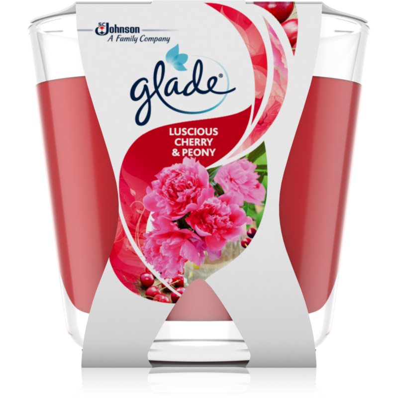GLADE Luscious Cherry & Peony świeczka zapachowa 70 g