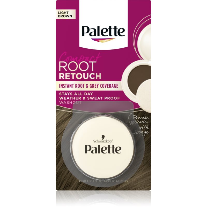 Schwarzkopf Palette Compact Root Retouch korektor do odrostów i siwych włosów z pudrowym efektem odcień Light Brown 3 g