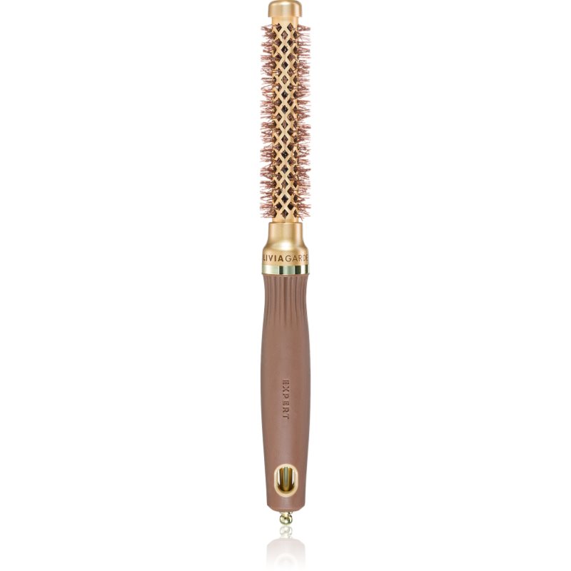 Olivia Garden Expert Blowout Shine, szczotka do modelowania włosów, Wavy Bristles Gold&Brown 15mm