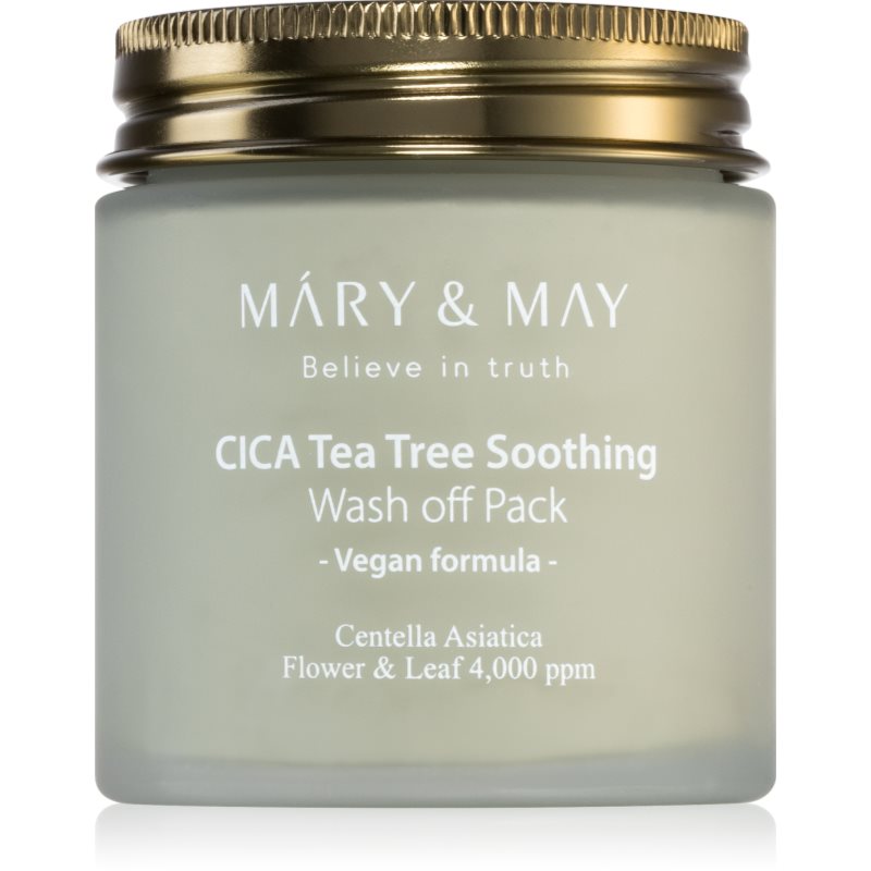 Mary&May, CICA TeaTree Soothing Wash off Pack, Maseczka z glinką, 125g