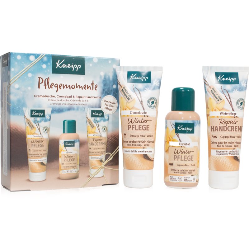 Kneipp Winter Feeling Capuacu Nut & Vanilla Zestaw płyn do kąpieli Winter Feeling 100 ml + krem do rąk Winter Feeling 75 ml + żel pod prysznic Winter Feeling 75 ml
