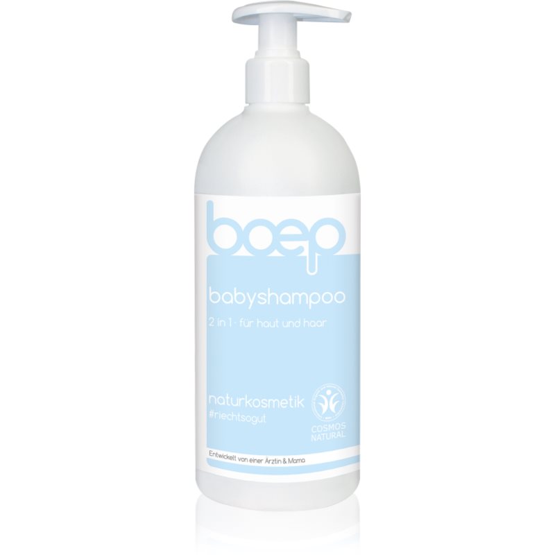 Boep Natural Baby Shampoo 2 v 1 żel pod prysznic i szampon 2w1 z aloesem dla dzieci od urodzenia Maxi 500 ml