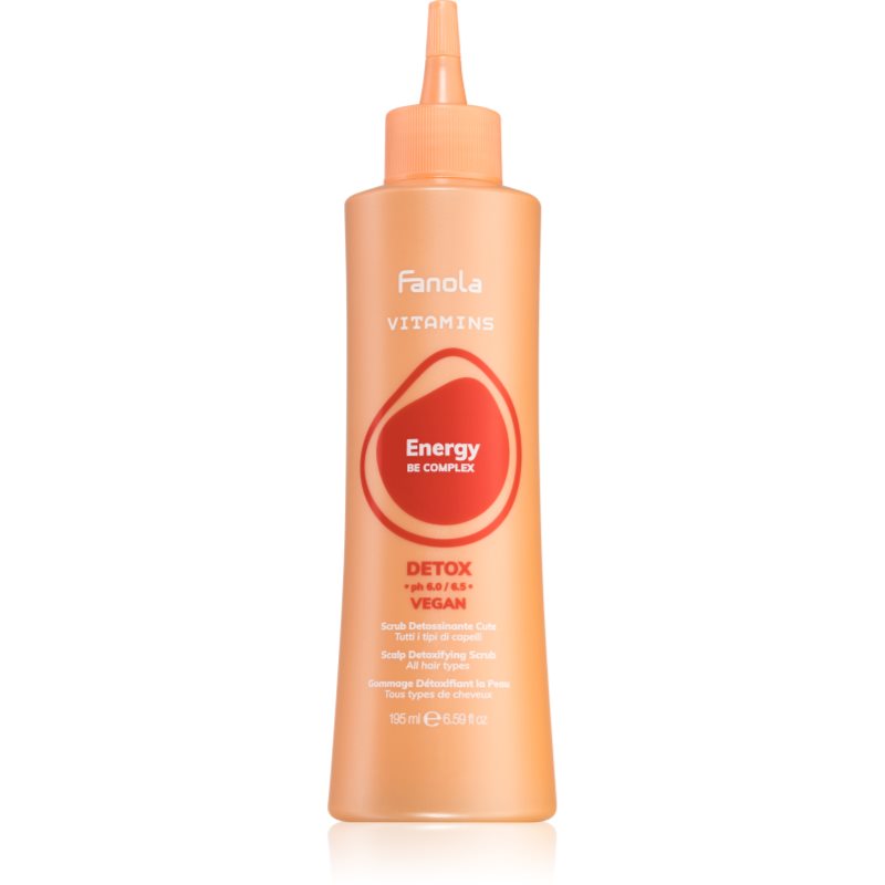 Fanola, Vitamins Energy Detox Scrub, Żel Peelingujący Do Skóry Głowy, 195ml