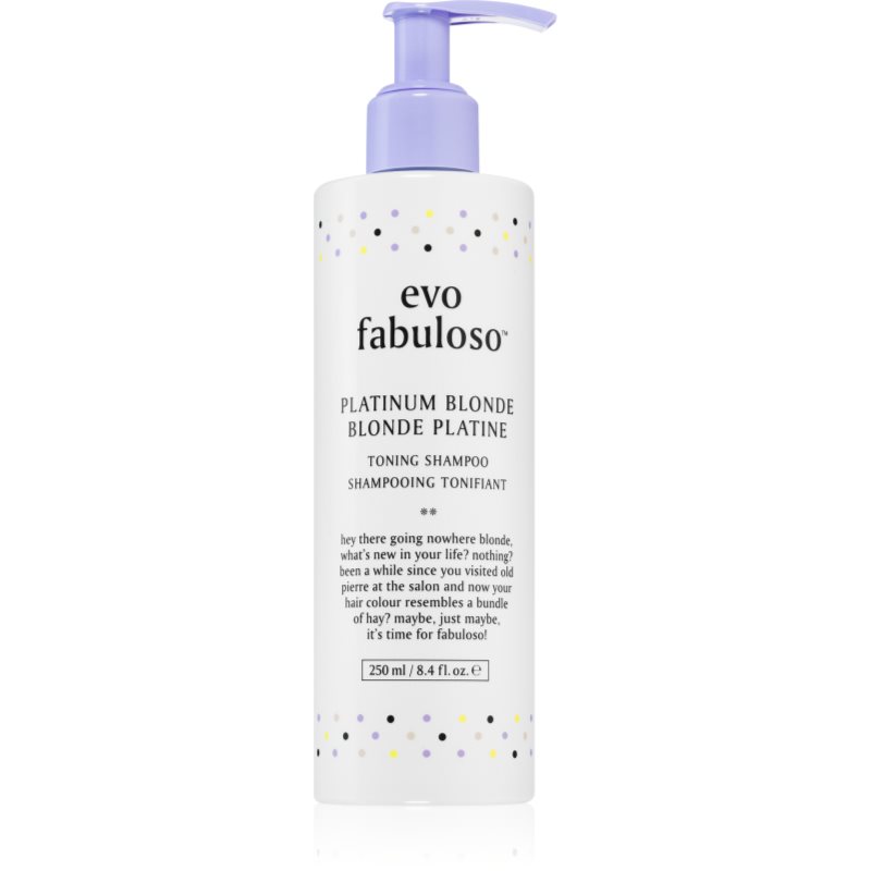EVO Fabuloso Toning Shampoo fioletowy szampon tonujący neutralizująca żółtawe odcienie 250 ml