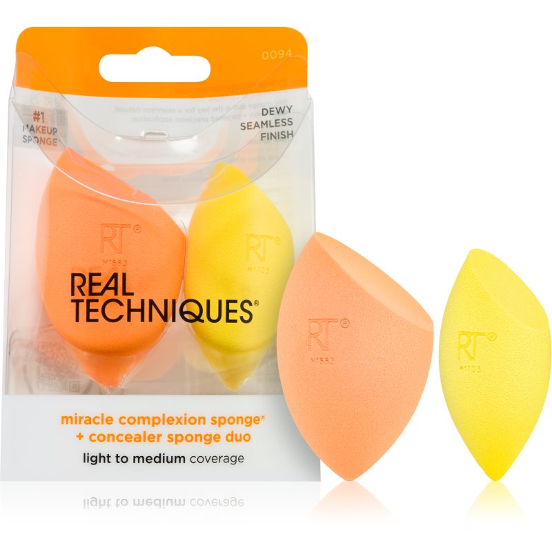 Real Techniques Zestaw gąbeczek (Miracle Complexion Sponge 1szt + Concealer Sponge 1szt)