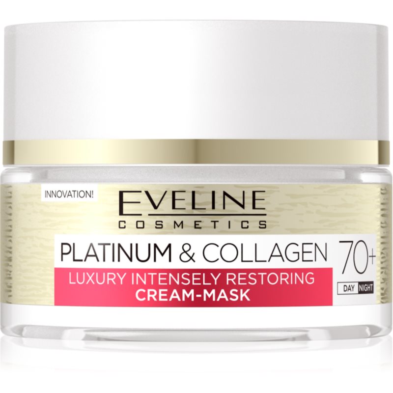Eveline Platinum & Collagen 70+, krem-maska do twarzy dzień/noc, 50 ml