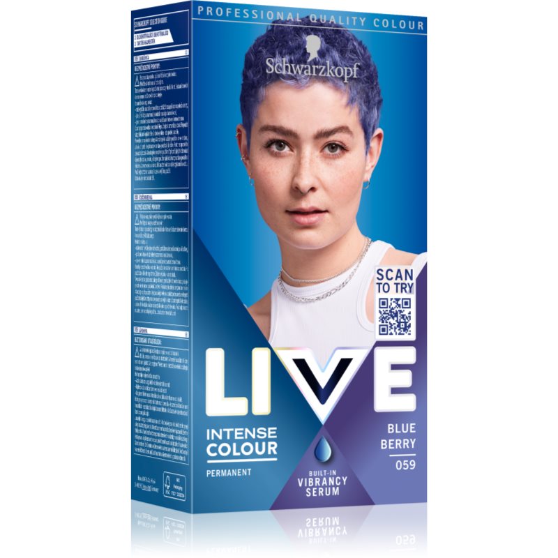 SCHWARZKOPF LIVE INTENSE COLOUR PERMANENT FARBA DO WŁOSÓW 059 BLUE BERRY
