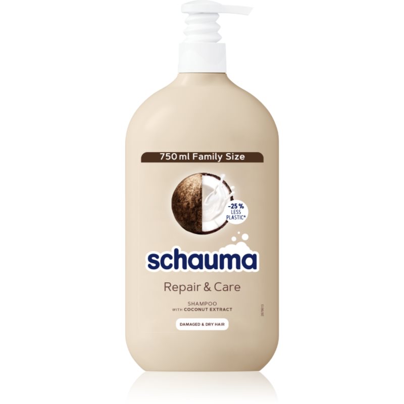 Schwarzkopf Schauma Repair & Care szampon do włosów suchych i zniszczonych z kokosem 750 ml