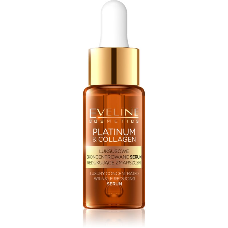 Eveline Platinum & Collagen 18 ml Skoncentrowane serum redukujące zmarszczki na dzień i noc