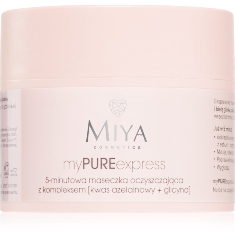 Miya Cosmetics Miya My Pure Express 5- minutowa maseczka oczyszczająca z kwasem azelainowym i glicyną 50g