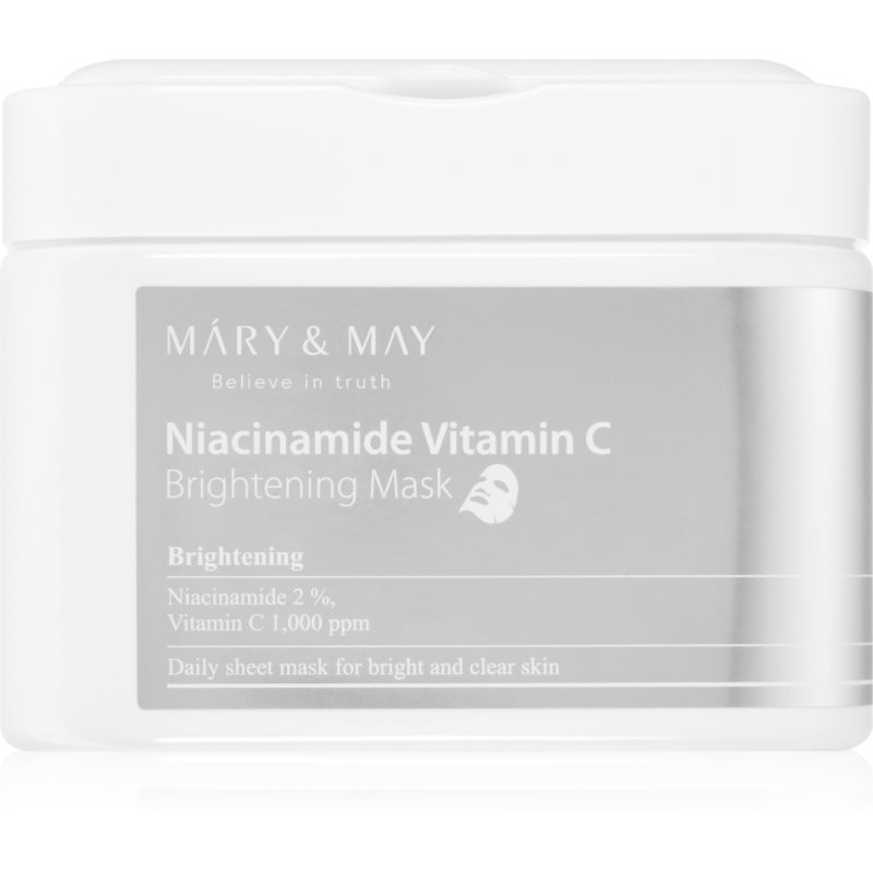 Mary&May, Niacinanide Vitamin C Brightening Mask, 30szt