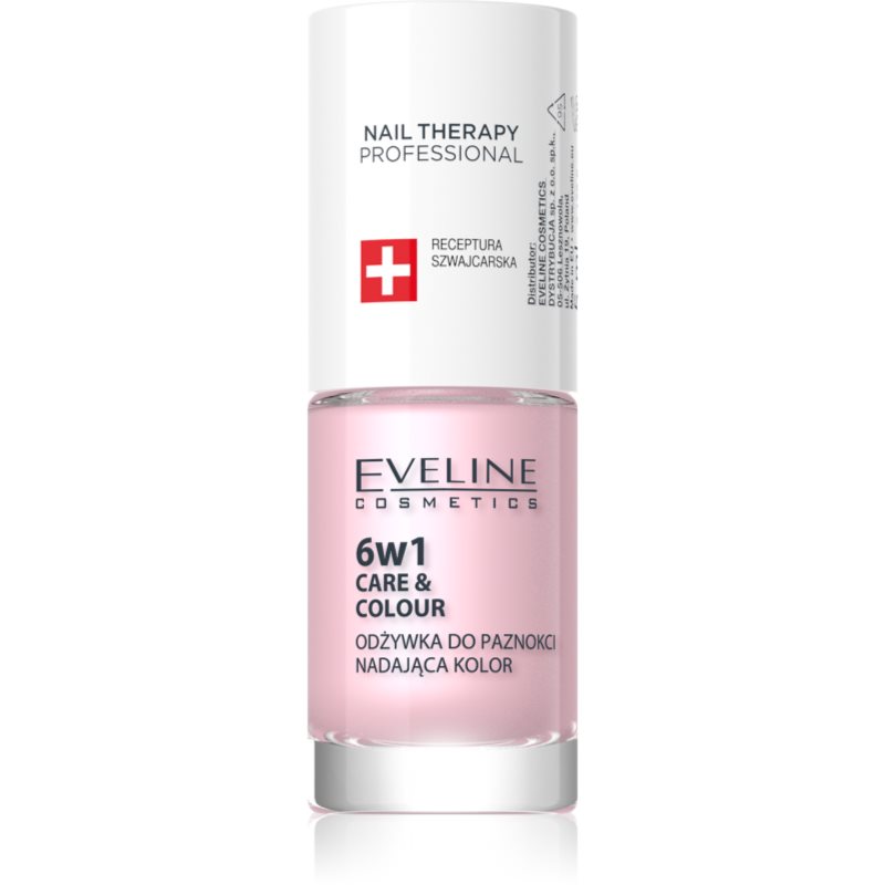 EVELINE Nail Therapy 6w1 Care & Colour Odżywka Do Paznokci Pink 5ml