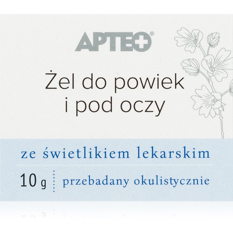 Apteo Żel do powiek pod oczy ze świetlikiem 10 g