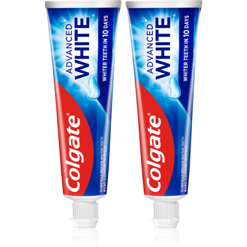 Colgate Advanced White pasta wybielająca przeciw przebarwieniom na szkliwie 2x75 ml