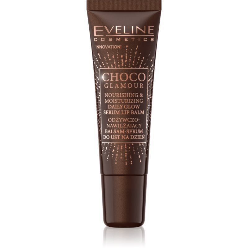 Eveline Cosmetics - CHOCO GLAMOUR - Nourishing & Moisturising Daily Glow Serum Lip Balm - Odżywczo-nawilżający balsam-serum do ust na dzień - 12 ml