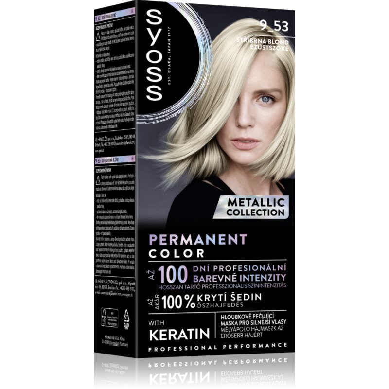 SYOSS Permanent Coloration Farba Do Włosów Trwale Koloryzująca 9-53 Silver Blush