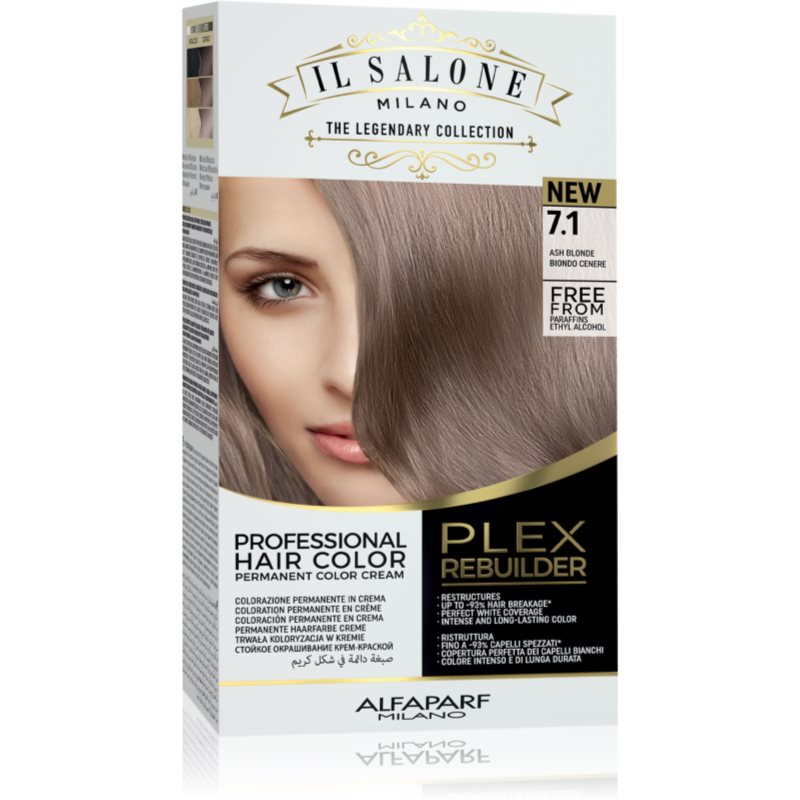 Alfaparf Milano Il Salone Milano Plex Rebuilder trwała farba do włosów odcień 7,1 - Ash Blonde 1 szt.