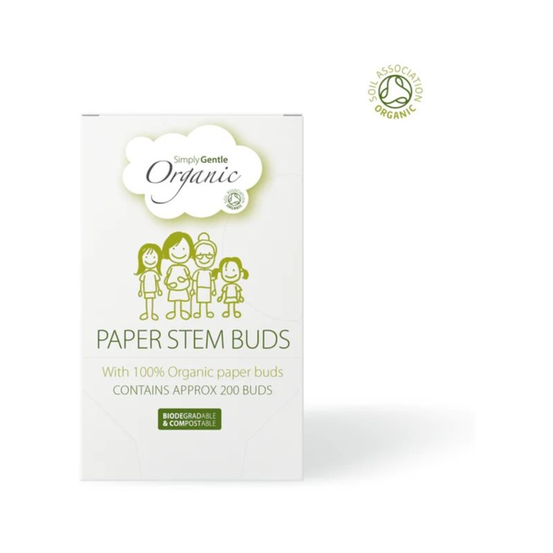 Simply Gentle Organiczne patyczki kosmetyczne do uszu 200szt bazanowaodlotowa2-1192-uniw