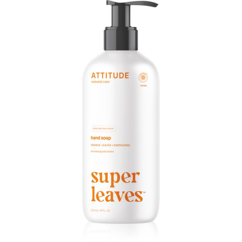 Attitude Super Leaves Orange Leaves naturalne mydło w płynie do rąk z efektem detoksykującym 473 ml