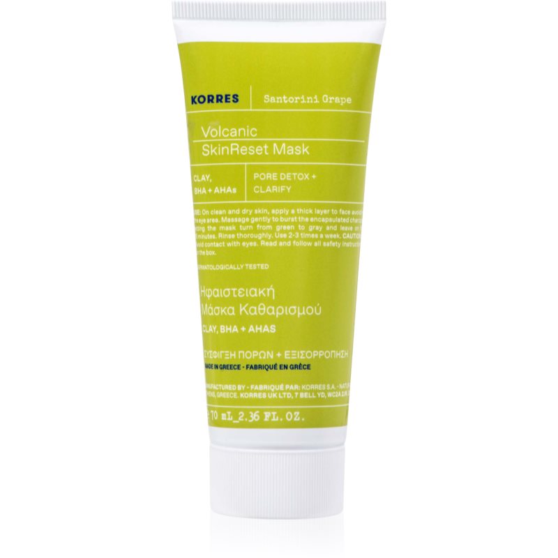 Korres, Santorini Grape Skin Reset Mask, Oczyszczająco-wygładzająca Maska Do Twarzy, 70ml