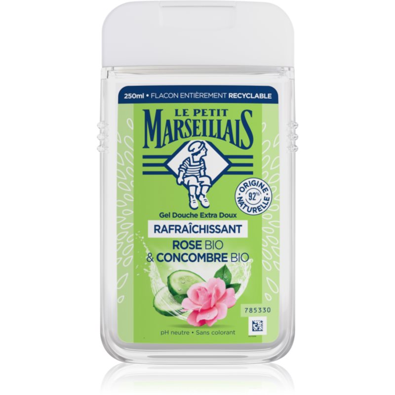 Le Petit Marseillais Extra Gentle Shower Gel Bio Rose & Bio Cucumber Żel pod prysznic 250 ml