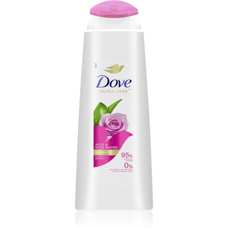 Dove Ultra Care Aloes & Rose Water - Szampon do włosów 400 ml