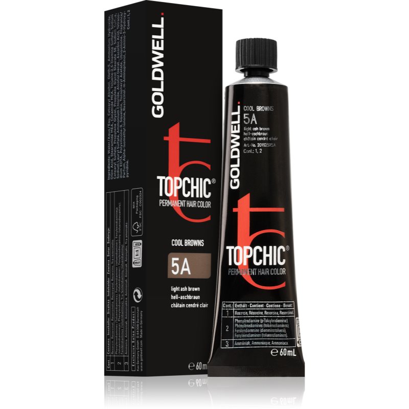 Goldwell Topchic, farba do włosów 5A Light Ash Brown, 60 ml