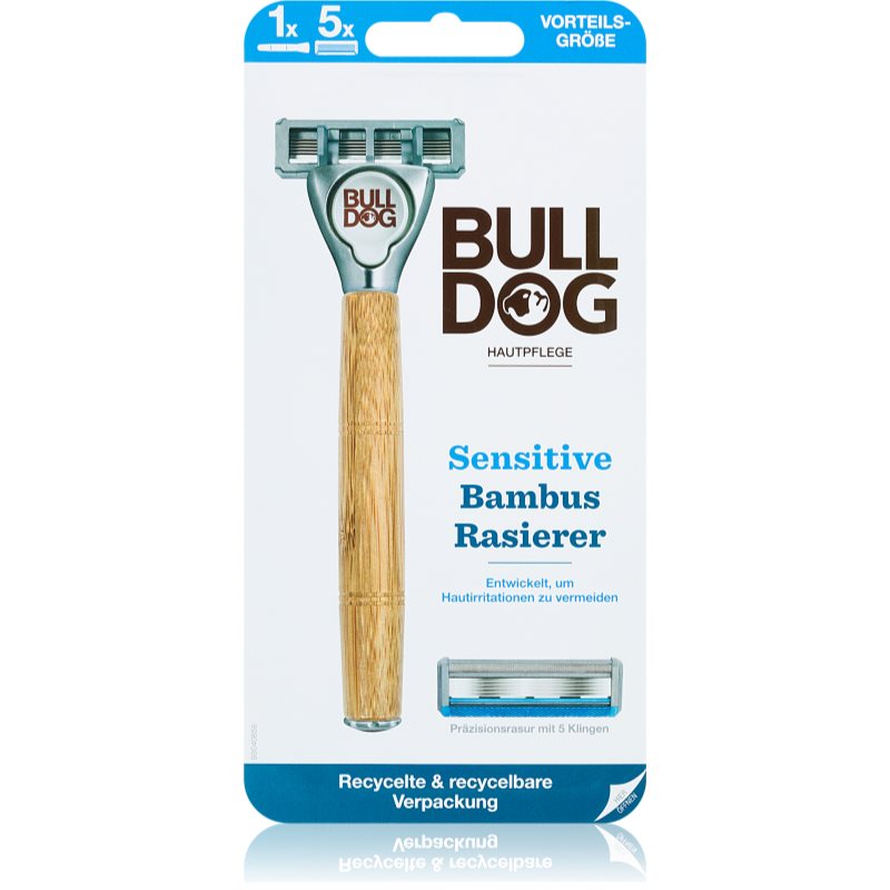 BULLDOG SENSITIVE BAMBOO RAZOR MASZYNKA DO GOLENIA DLA MĘŻCZYZN + 4 WKŁADY