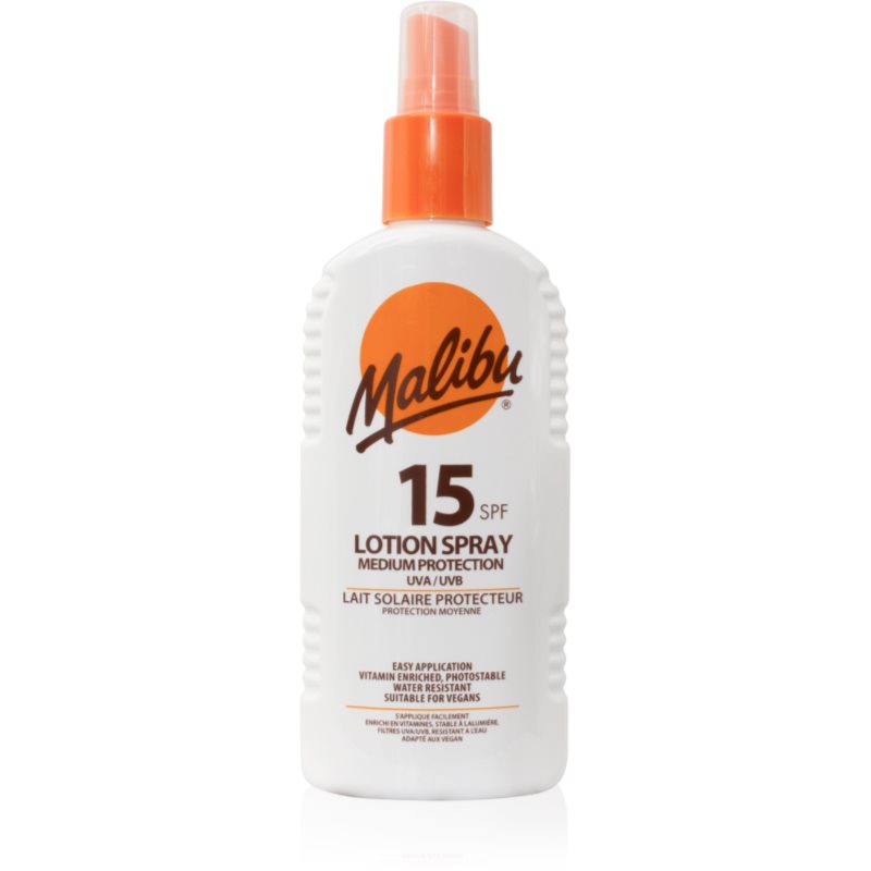 MALIBU Lotion Spray SPF15 preparat do opalania ciała 200 ml unisex