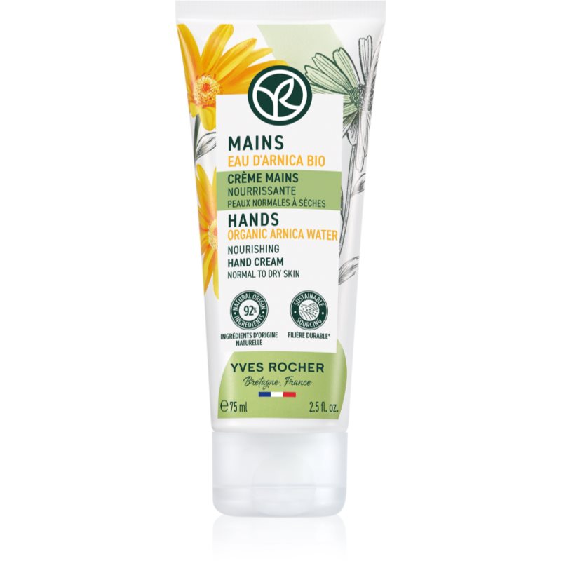 Yves Rocher Woda z Arniki Bio - Odżywczy krem do rąk 75ml