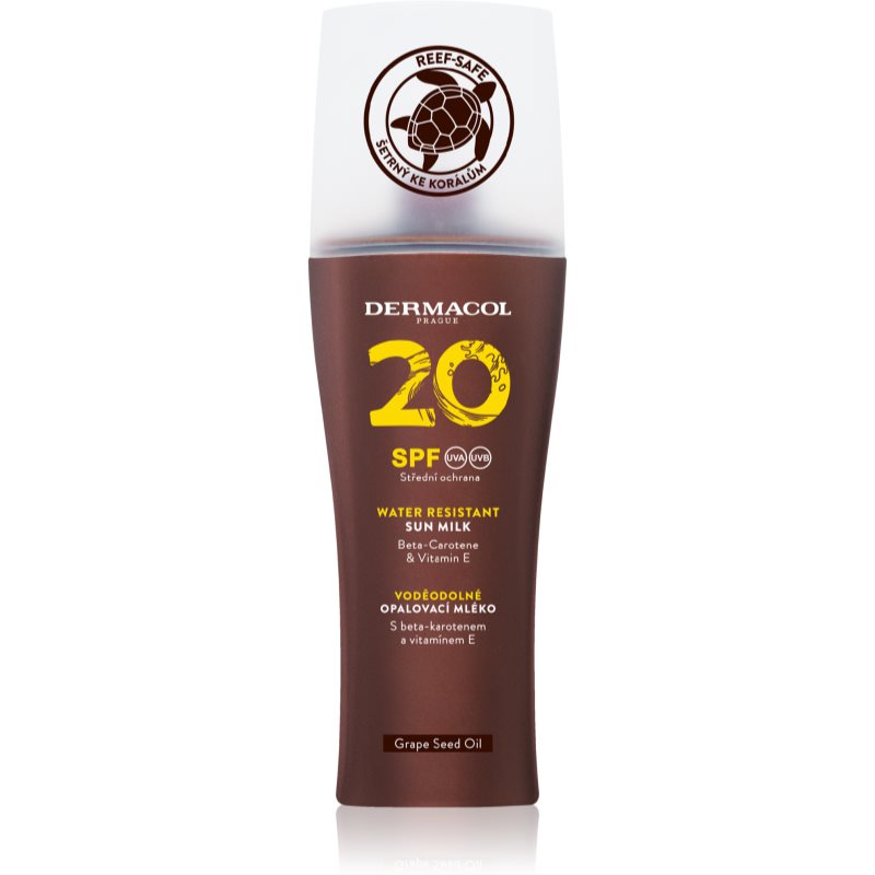 Dermacol Water Resistant Sun Milk wodoodporne mleczko do opalania w sprayu SPF20 200ml