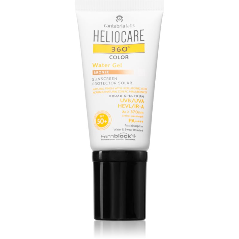 Heliocare 360° Kolor Żel Wodny SPF 50+.- krem do twarzy, zaawansowany fotoochronny, ultralekki, nawadniający, skóra normalna i wrażliwa, wodoodporna, kolor brązowy, 50 ml