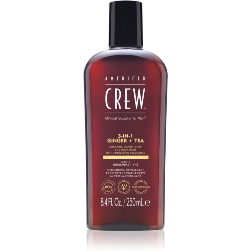 American Crew 3w1 Ginger&Tea, szampon, odżywka i żel pod prysznic w jednym, 250ml