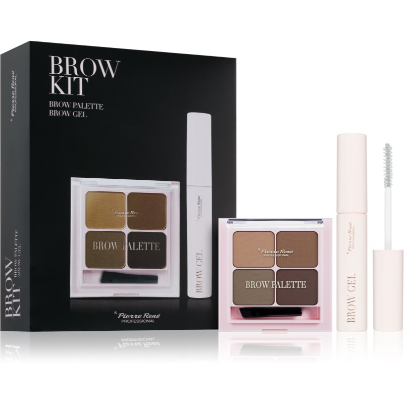 PIERRE RENE BROW KIT ZESTAW DO MAKIJAŻU BRWI ŻEL DO STYLIZACJI BRWI + PALETKA DO BRWI