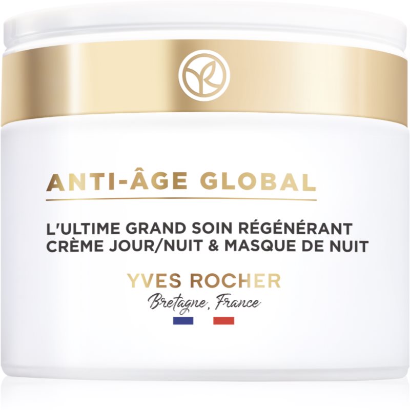 Yves Rocher Anti-Age Global - Przeciwzmarszczkowy krem regenerujący na dzień i na noc & maska 75ml