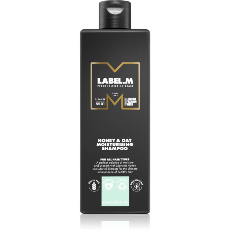 label.m Honey & Oat szampon nawilżający do codziennego użytku 300 ml