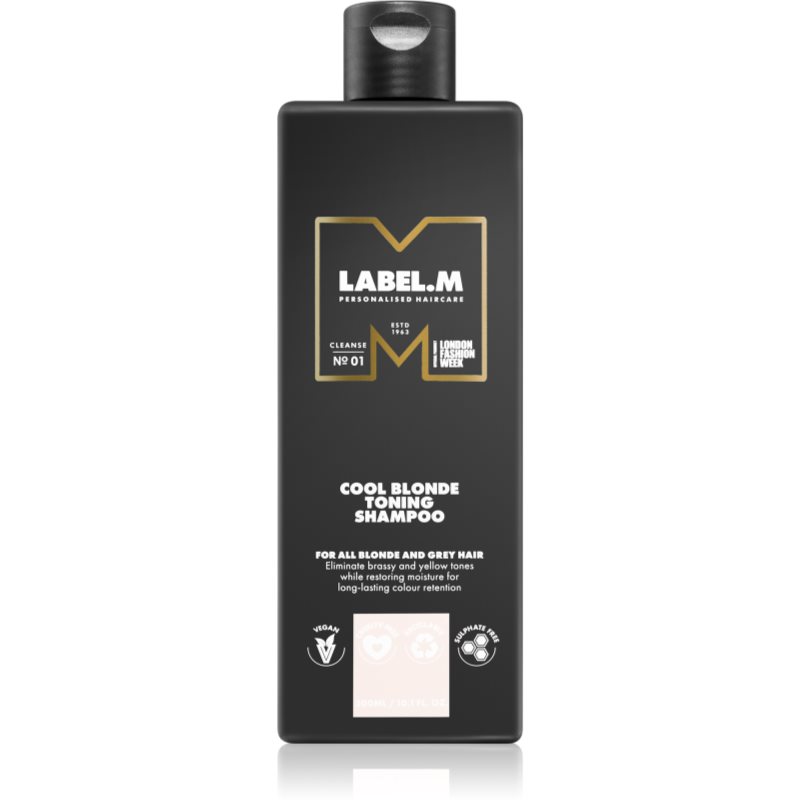 Label.M Cool Blonde Toning Shampoo - 300 ml - Srebrny szampon dla kobiet - do wszystkich rodzajów włosów