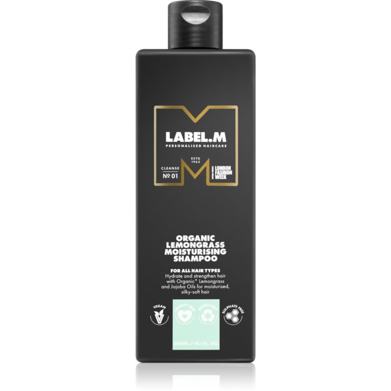 Label.M, Organic LemonGrass, Organic, Hair Shampoo, For Hydration, 300 ml For Women