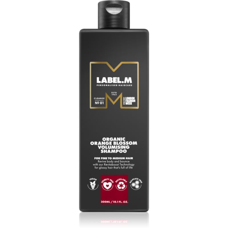 Label.M Orange Blossom Organic Volumising Shampoo - 300 ml - Szampon normalny dla kobiet - Do wszystkich rodzajów włosów
