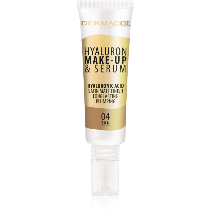 Dermacol Hyaluron Make-Up & Serum podkład 25 g dla kobiet 04 Tan