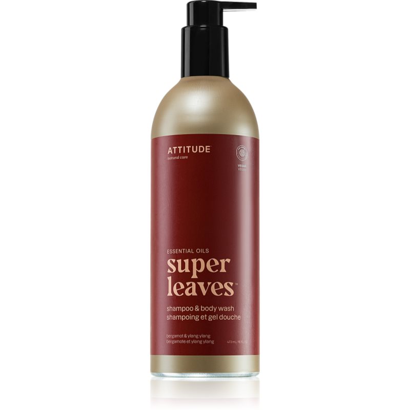 Attitude Super Leaves Bergamot & ylang-ylang szampon i żel pod prysznic 2w1 473 ml
