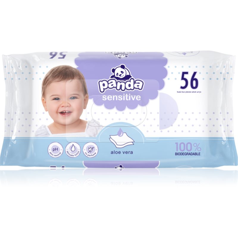 Bella Baby Happy Panda Sensitive chusteczki nawilżane dla dzieci 56 szt.
