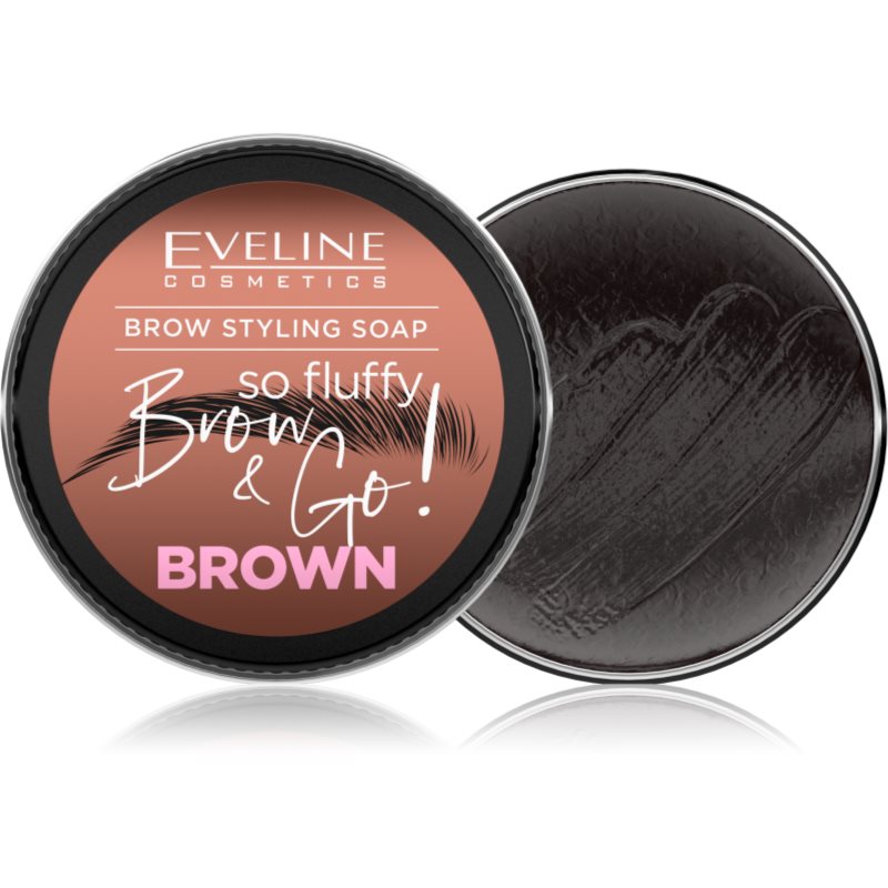 EVELINE BROW & GO! WEGAŃSKIE MYDŁO DO STYLIZACJI BRWI BROWN 25G
