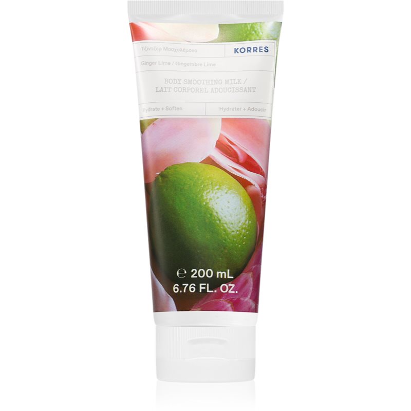 Korres GINGER LIME wygładzające mleczko do ciała, 200 ml