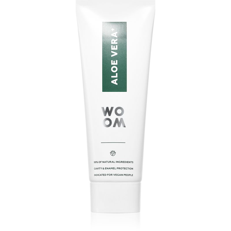 WOOM Aloe Vera+ naturalna organiczna pasta wzmacniająca z fluorem 75 ml