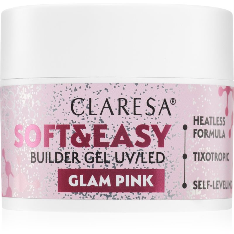 Claresa - Żel budujący SOFT&EASY builder gel glam pink 45g
