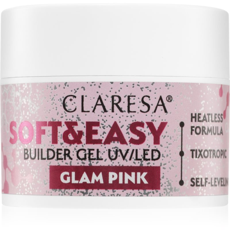 Claresa - Żel budujący SOFT&EASY builder gel glam pink 12g