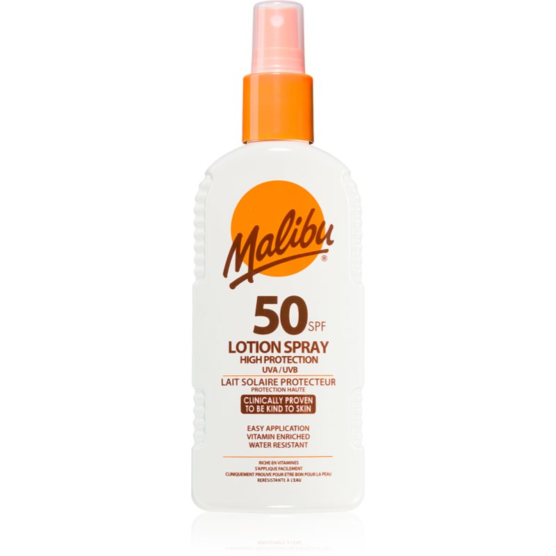 MALIBU Lotion Spray SPF50 preparat do opalania ciała 200 ml unisex