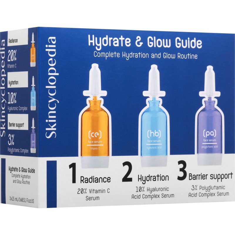 Skincyclopedia Profesjonalna kuracja nawilżająca i dodająca blasku 3x15ml